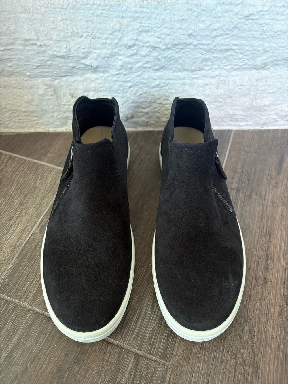 Ecco Black Suede Slip-On Sneakers - Picture 1 of 7